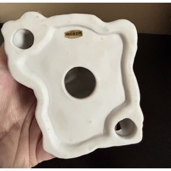 Ceramic Christmas Church Tea Light Candle Trees snow Accents 5.25" Tall Preowned - Picture 6 of 8